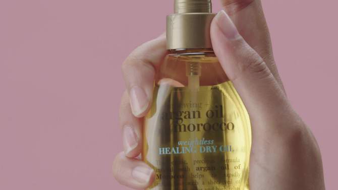 OGX Renewing + Argan Oil of Morocco Weightless Healing Dry Oil Lightweight Hair Oil Mist - 4 fl oz, 2 of 7, play video