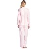 Casual Nights Women's Long Sleeve Floral Lace Trim Pajama Set - 3 of 4