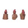Transpac Resin Cardinal Garden Pot Figurine Set of 3 Spring Home Decorations - 3 of 3