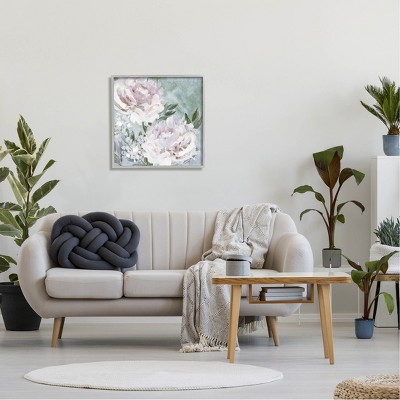 Fluffy Pink Peonies Floral Giclee Framed Wall Art, 24 x 24