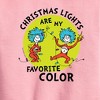 Boys' - The Cat in the Hat - Christmas Lights Are My Favorite Color Graphic Long Sleeve Fleece Sweatshirt - 2 of 4