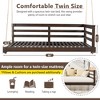 PAGED Porch Swing Country Wooden Outdoor Swing with Rope Construction for Poolside, Garden, Backyard - 4 of 4
