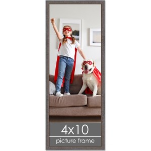 PosterPalooza | Panoramic Textured Grey Picture Frame - UV Acrylic, Foam Board Backing, Hanging Hardware - 1 of 4
