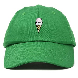 Dalix Double Scoop Ice Cream Embroidered Mens Cotton Dad Hat Baseball Cap - 1 of 4