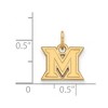 Black Bow Jewelry 14k Yellow Gold Plated Sterling Silver Miami Redhawks NCAA Extra Small Pendant - 2 of 3