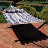 Sunnydaze Outdoor 2-Person Quilted Fabric Hammock with Spreader Bars and Freestanding Stand - 4 of 4