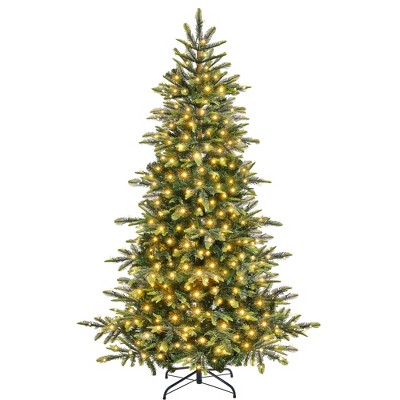 Yaheetech 6Ft/7.5Ft Pre-Lit Artificial Christmas Tree for Home Party