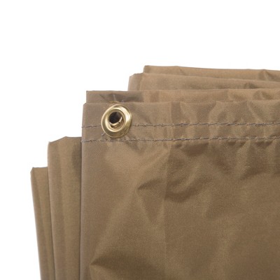Heavy Duty Brown Nylon Tarp with Grommets, 7' x 9'