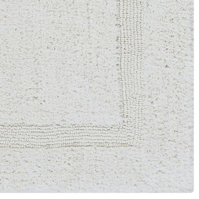 Luxurious Ivory Cotton Tufted Reversible 3-Piece Bath Rug Set