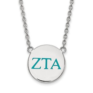 Black Bow Jewelry Sterling Silver Zeta Tau Alpha Greek Life Necklace 18 Inch - 1 of 4