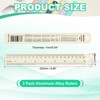 Unique Bargains Aluminum Alloy Rulers with Centimeters Millimeters Inches and Conversion Table 2 Pcs - 2 of 4