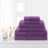 Basketweave Jacquard Cotton Modern Absorbent 6-Piece Towel Set by Blue Nile Mills - 2 of 4