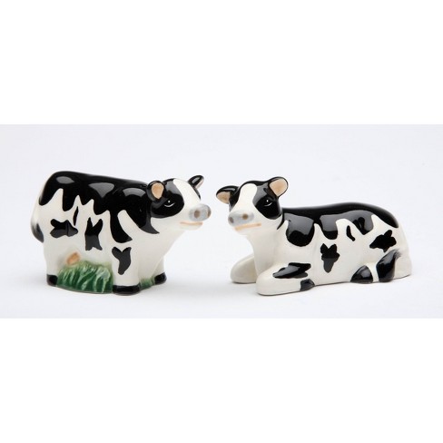 Kevins Gift Shoppe Ceramic Mini Cows Salt and Pepper Shakers - image 1 of 3