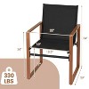 Outdoor Dining Chairs with Breathable Seat & Backrest, Set of 2, Black - 3 of 3