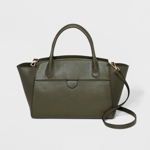 Winged Satchel Handbag- A New Day Olive Green, Women