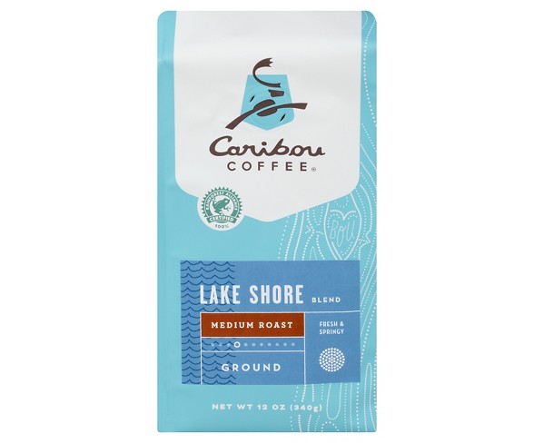 Caribou Coffee Lake Shore Blend Medium Roast Ground Coffee - 12oz