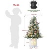 3ft Pre-Lit Snow Flocked Christmas Tree - 78 LED Lights w/ 8 Modes- Hinged Xmas Tree for Home/Office - 2 of 4