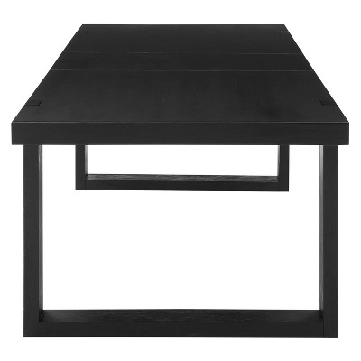 Yves Black Reclaimed Wood Extendable Dining Table for Eight