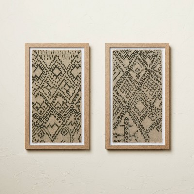 (Set of 2) 12" x 20" Burlap Framed Wall Art - Opalhouse™ designed with Jungalow™