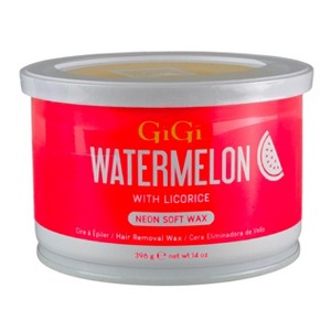 Gigi Watermelon with Licorice Neon Soft Wax - 14 oz - Strip-Wax Speed with a Calmer, Brighter, Post-Wax Glow - 1 of 4