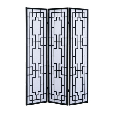 NicBex Room Divider Folding Privacy Screen with Geometric Lattice Design Partition for Home & Office