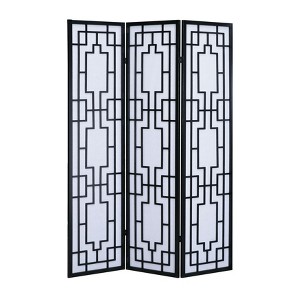 NicBex Room Divider Folding Privacy Screen with Geometric Lattice Design Partition for Home & Office - 1 of 3