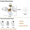 Claxy Modern Globe Sputnik Ceiling Light Opal Glass 5-Light - 4 of 4