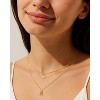 Molenia Multi-strand Initial Pearl Necklace for Women, 14K Gold Plated 925 Silver Double Stacked Layered Personalized Letter Pendant Birthday Jewelry - 2 of 4