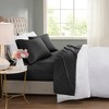 Beautyrest King 600 Thread Count 4pc Cooling Cotton Blend Sheet Set Black - 2 of 4