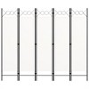 VidaXL 5-Panel Room Divider Cream White 78.7Inchx70.9Inch - 3 of 4