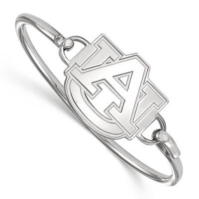 Black Bow Jewelry Sterling Silver Auburn Tigers NCAA Bangle Bracelet 7 Inch