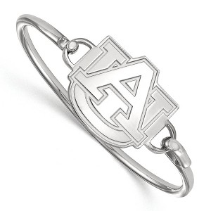 Black Bow Jewelry Sterling Silver Auburn Tigers NCAA Bangle Bracelet 7 Inch - 1 of 3