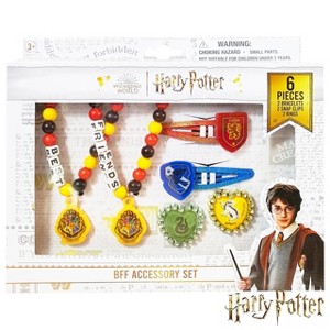 Harry Potter BFF Bracelet Set 6 Piece Play Jewelry Box Set with 2 Rings, 2 Bead Bracelets and Snap Hair Clips Ages 3+ - 1 of 4