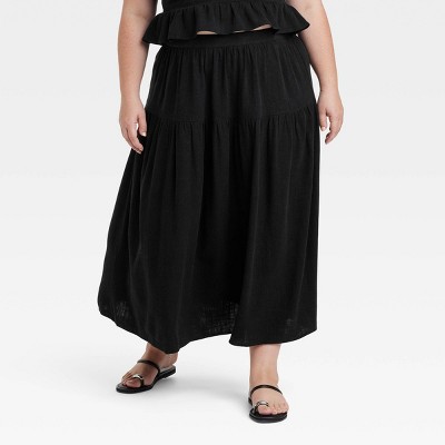 Women's Tiered Maxi A-Line Skirt - Universal Thread™