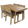 CAVINAS 5 Piece Patio Furniture Set with Thick Cushions Patio Set Table and Chairs Acacia Wood Patio Furniture with 4 Chairs for Garden - 4 of 4
