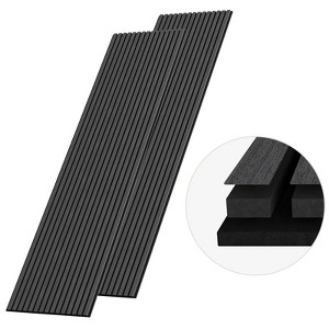 SMARTSTANDARD 105.9 in. x 20.47 in. x 0.9 in. Slat Wood Acoustic Sound Absorbing 3D Decorative Wall Paneling, 2-Pack - 1 of 4