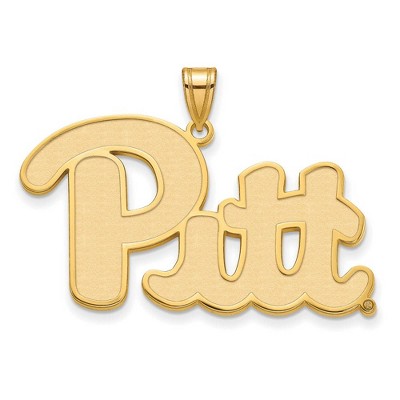 Black Bow Jewelry 14k Yellow Gold Pittsburgh Panthers NCAA Extra Large Pendant