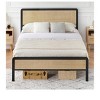 coucheta Boho Platform Bed Frame with Rattan Headboard, Heavy-Duty Metal Slat Support, Noise-Free Design, No Box Spring Needed, Easy Assembly - 2 of 4