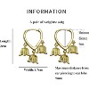 Dainty Huggie Heart Small Gold-Plated Hoop Earrings for Teen Women Lily of the Valley Earrings Flower Dangle Cute Trendy Aesthetic - 2 of 4