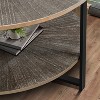 HDZNVF Round Coffee Table With 2-Tier Storage - 2 of 4