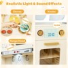 Costway Corner Play Kitchen with Lights & Sounds Wooden Toy Kitchen Set Storage for Ages 3+ Beige/Brown/Pink - 4 of 4