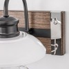 DORESshop 24 in. 3 Light Chrome and Wood Grain Modern Unique Bell Vanity Light for Bathroom, Kitchen with White Metal Shades - 4 of 4