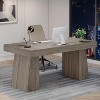 Tribesigns 55 Inches Home Office Executive Desk with Double Trapezoid Base - 2 of 4
