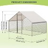 Large Metal Chicken Coop, Walk-in Poultry Chicken Hen cage, Spire Shaped Rabbits Duck Cage for Outdoor Yard Farm Use, 9.8 X 6.5 X 6.5FT - 2 of 4
