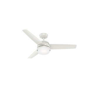 Hunter Fans 48" Midtown Lighted Ceiling Fan Fresh White Finish with Integrated LED and Handheld Remote Control - 1 of 4
