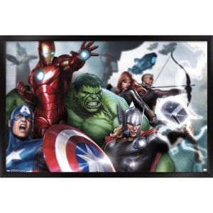 Trends International Marvel Cinematic Universe - Avengers - Assemble Framed Wall Poster Prints - 1 of 4