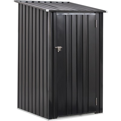 Outdoor Storage Shed, 3 x 3 FT Metal Steel Garden Shed with Single Lockable Door, Small Shed Outdoor Steel Utility Tool Shed for Backyard Garden Lawn