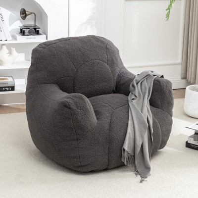 LIVAREEmlen Bean Bag Sofa with Tufted Soft Stuffed Filling, Fluffy and Lazy Sofa with Memory Foam for Dorm, Apartment, Living Room