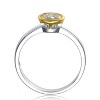 Guili Gold-Plated Sterling Silver Ring with Circular Clear CZ, a striking masterpiece of brilliance and charm, in Gold or Rose Gold, sizes 6-8. - 3 of 3
