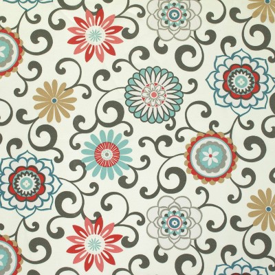 Set of 2 Multicolor Floral Outdoor Rectangular Throw Pillows